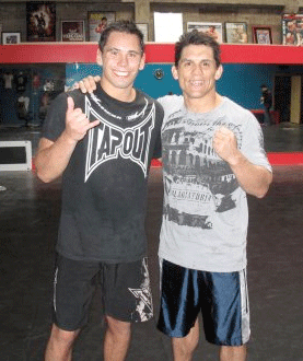 Victor and Frank Shamrock at the tryouts in San Jose, CA