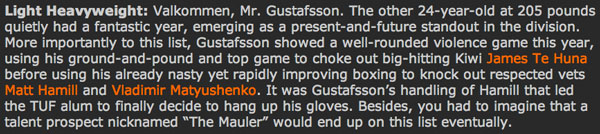 Alexander Gustafsson Sweden UFC