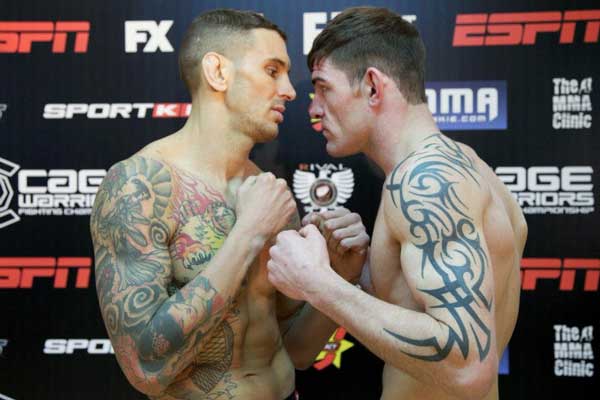 Bruno Carvalho v Steve Dinsdale Photo: Cage Warriors | Dolly Clew