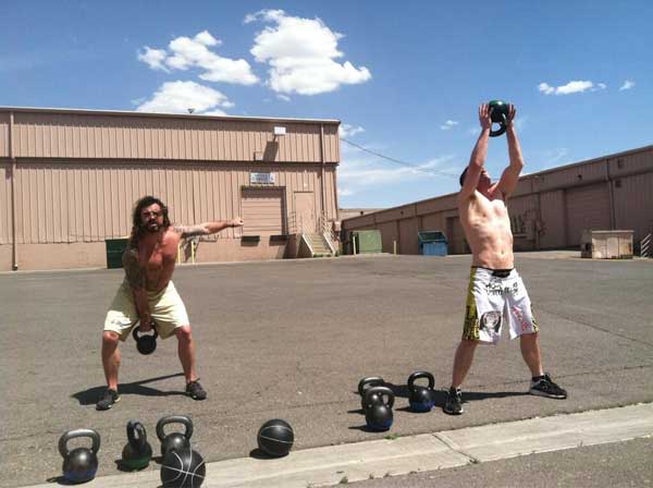 Beebe (RIght) Training at Greg Jackson's with Guida