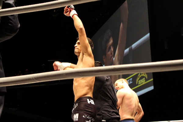 Fernando Gonzalez from Allstars victorious with a guillotine against Kristoffer Källgren.