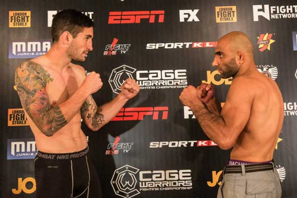 Matt Inman and Mohsen Bahari Weigh-in (Photo by Gavin Morris)