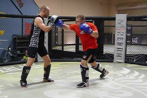 Kampmann and Parlo Training in Vegas