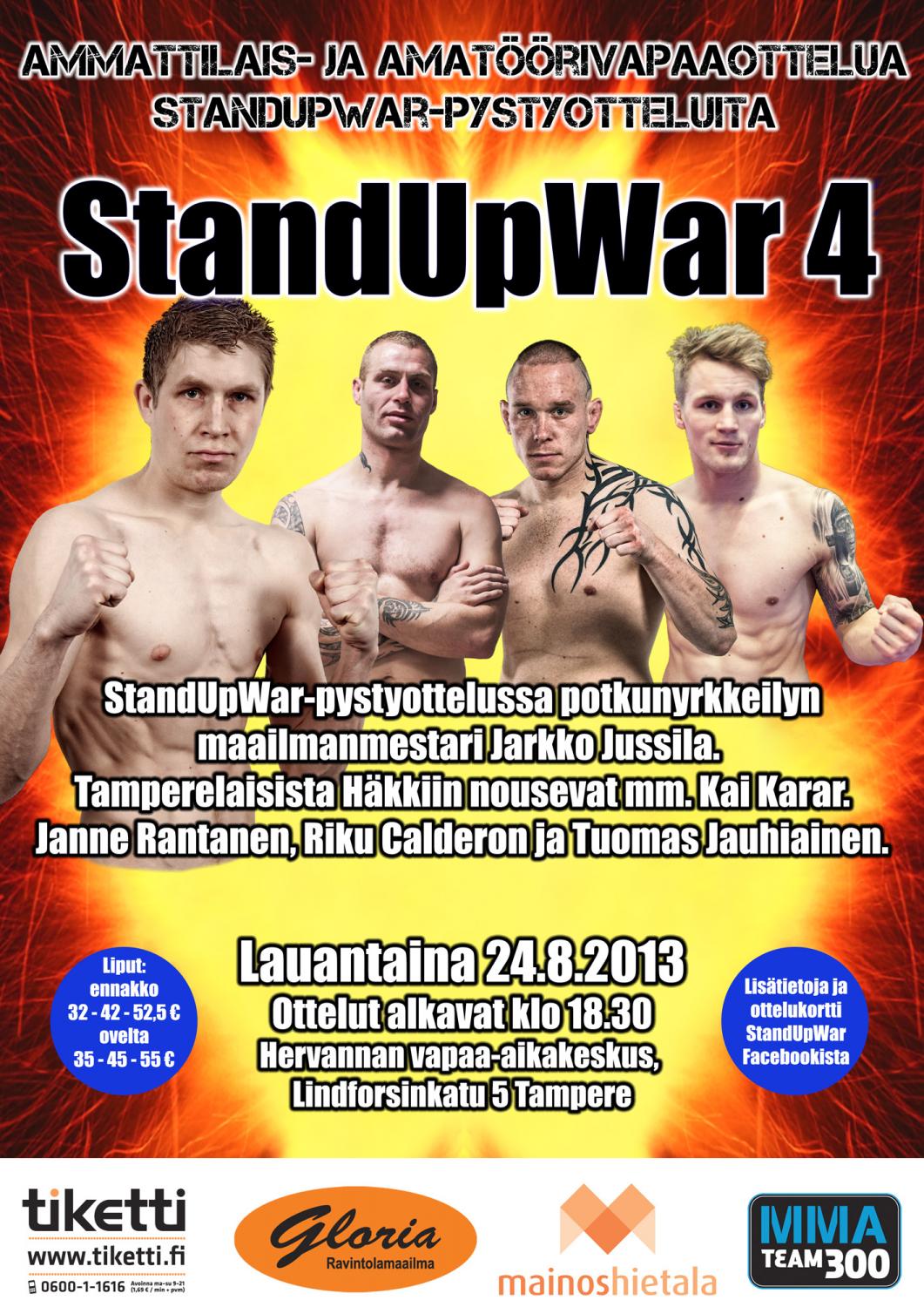 StandUpWar 4 takes on place 24th of August in Tampere, Finland