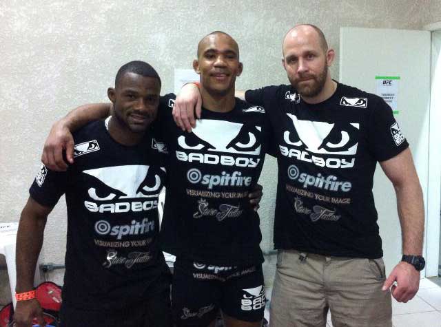 Musoke with Coaches Alan Do Nascimento and Max Philipsson (Photo from