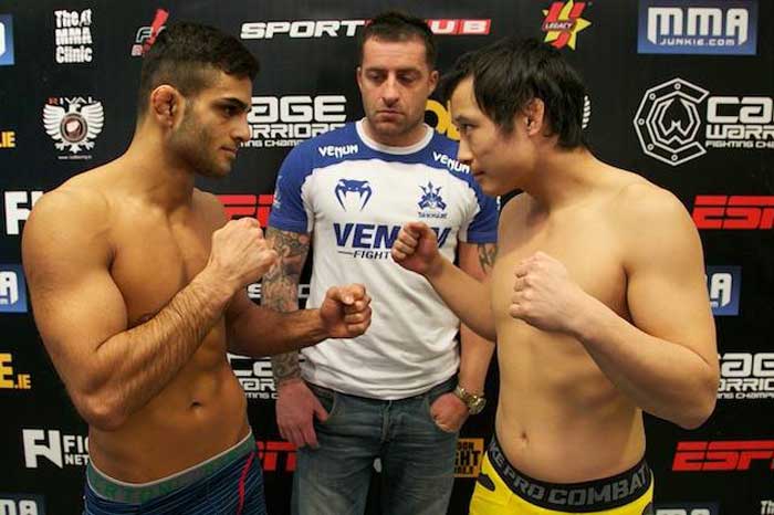 Shamal Tashkilot vs. Binh Son Le (Copyright: Dolly Clew | Cage Warriors) 