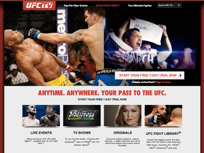 ufc fight pass events