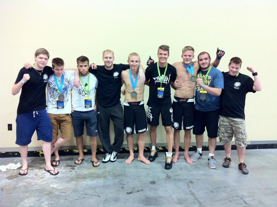 Team Finland Celebrating 2 Gold Medals