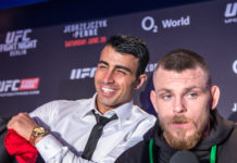 UFC Berlin Media day pictures with Amirkhani and Bäckström.
