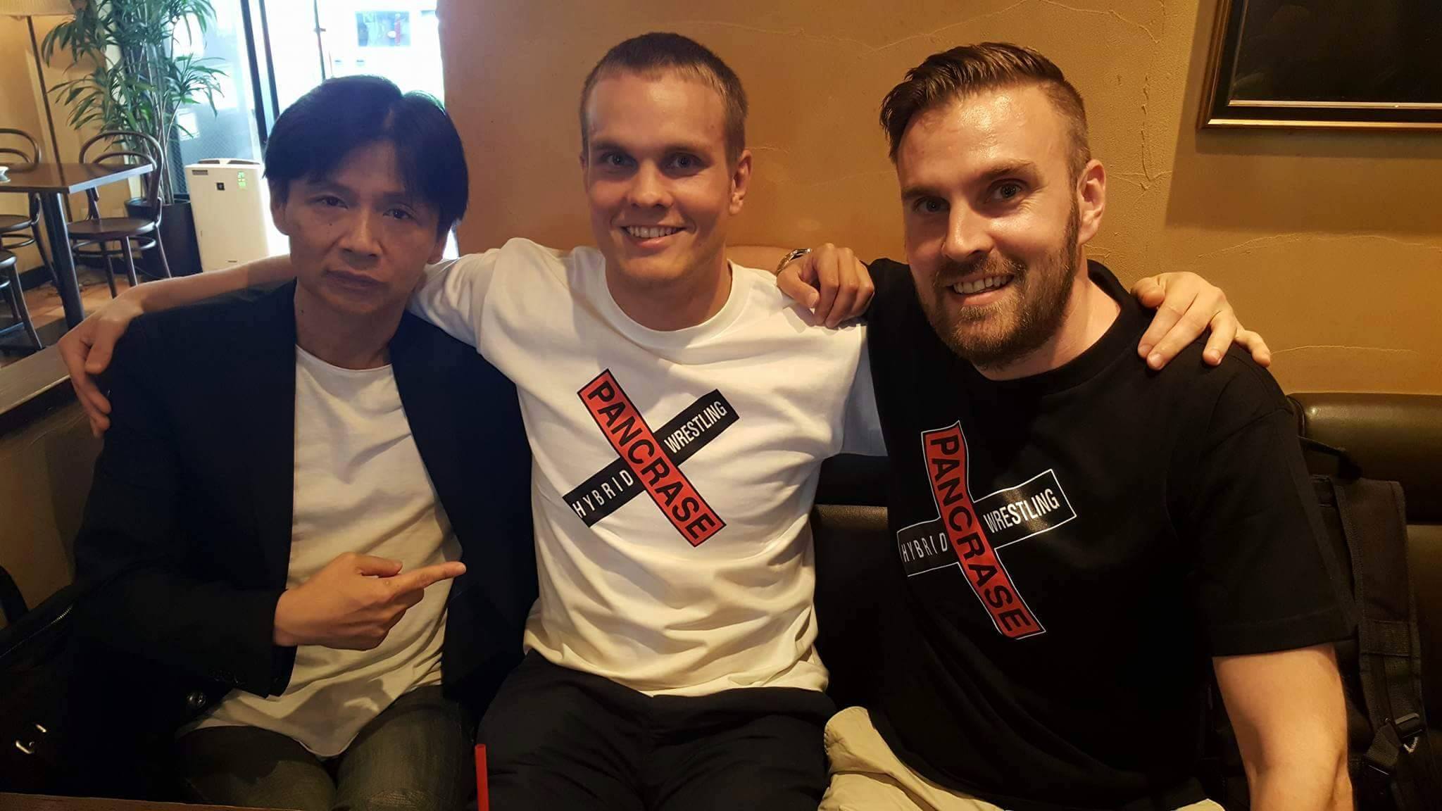 Pancrase CEO Masakazu Sakai, Andreas Lindblad and Robert Lindblad