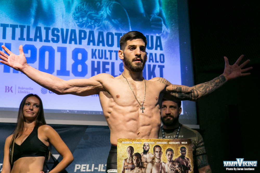 Weigh in Photos Mika H m l inen Vs Ilia Topuria At Cage 43