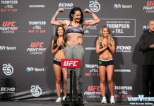Weigh-in Photos : Lina Lansberg Meets Gina Mazany at UFC Liverpool