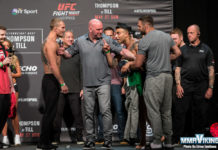 Weigh-in Photos : Makwan Amirkhani Meets Jason Knight at UFC Liverpool