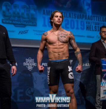 Weigh-in Photos : Olli Santalahti versus Rafael da Silva Cordeiro at Cage 46
